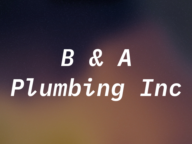 B & A Plumbing Inc