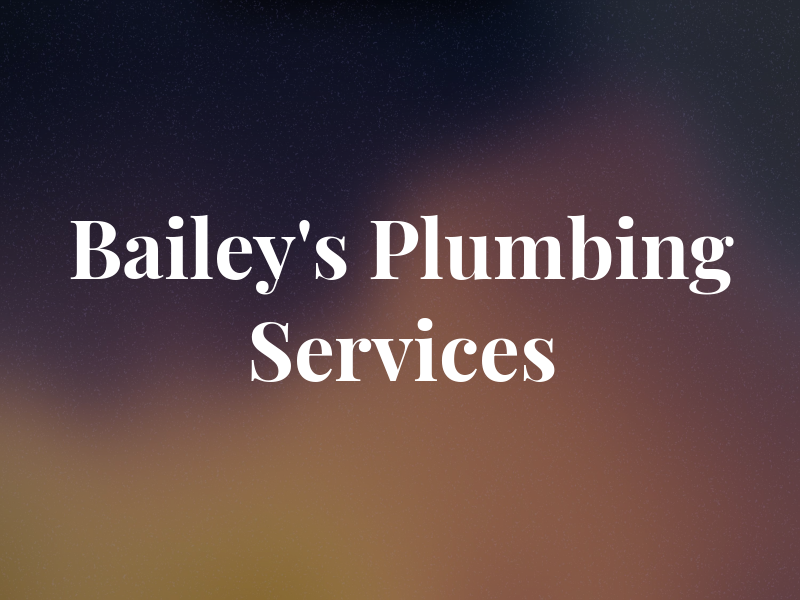 Bailey's Plumbing Services