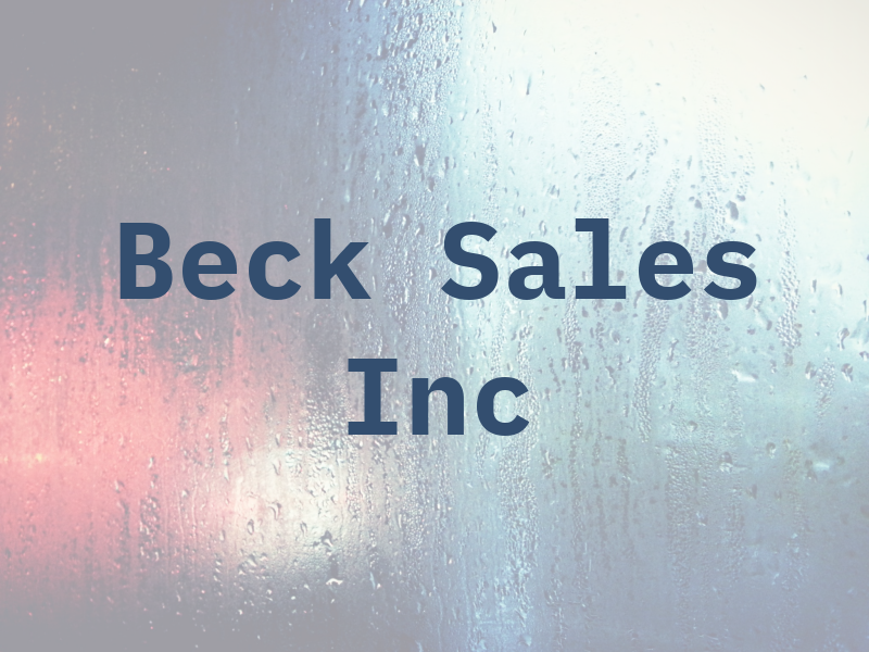 Beck Sales Inc