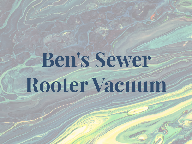 Ben's AAA Sewer Rooter Vacuum