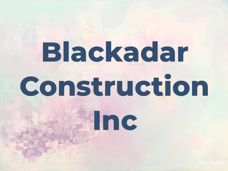 Blackadar Construction Inc