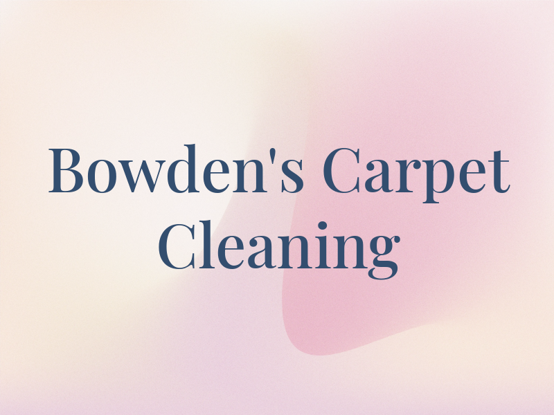 Bowden's Carpet Cleaning