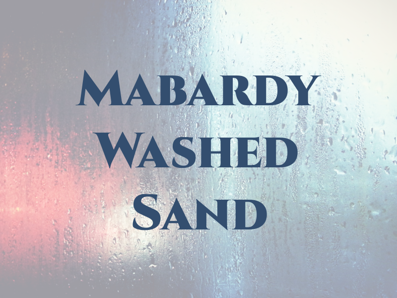 C J Mabardy Washed Sand