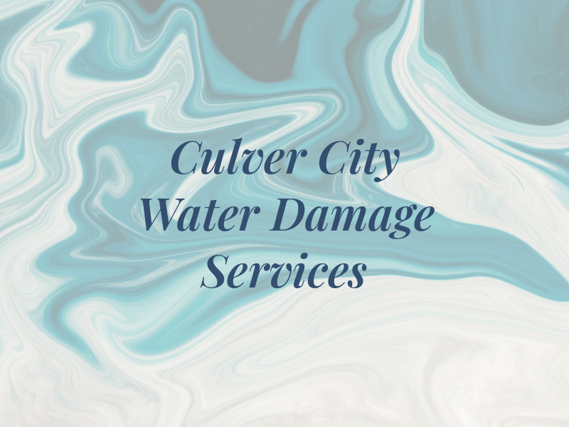 Culver City Water Damage Services