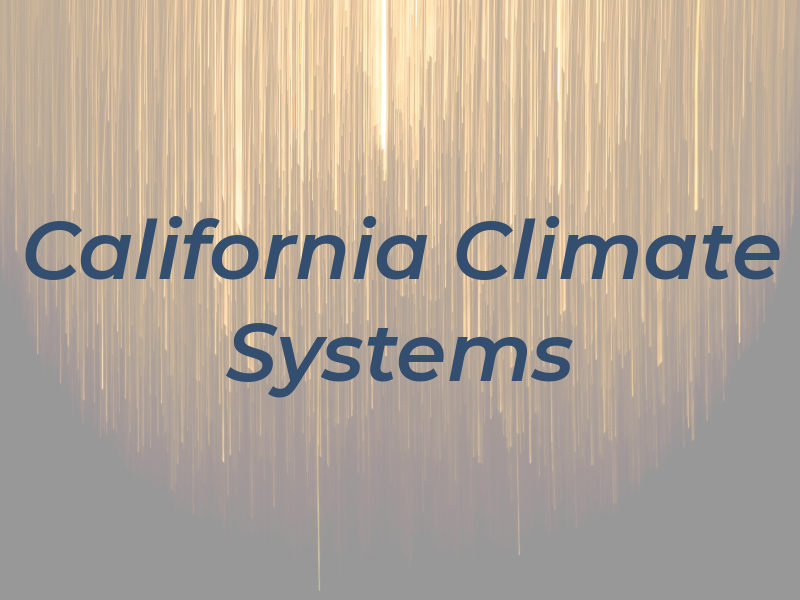California Climate Systems