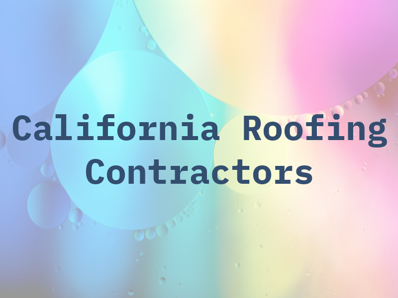California Roofing Contractors