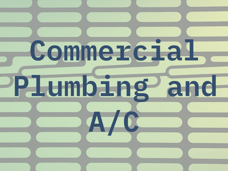 Commercial Plumbing and A/C