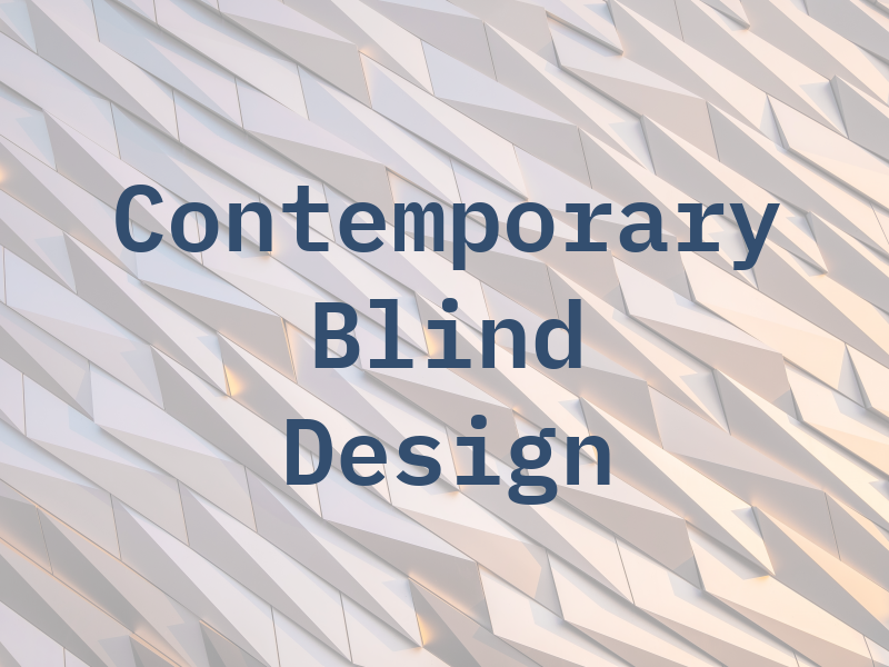 Contemporary Blind Design