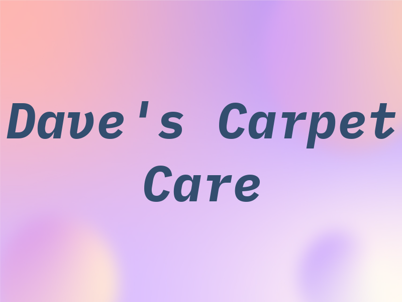 Dave's Carpet Care
