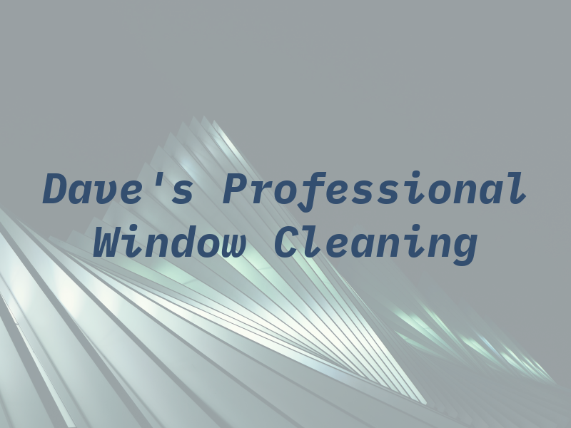 Dave's Professional Window Cleaning
