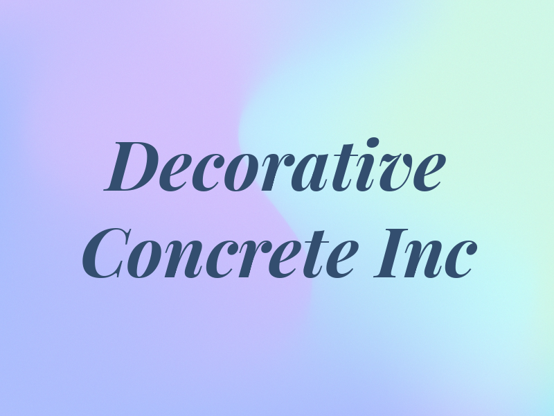 Decorative Concrete Inc