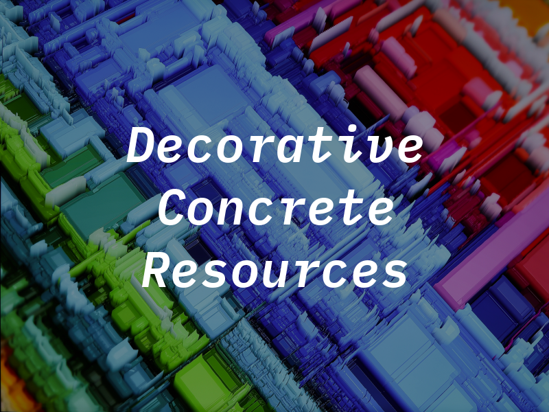 Decorative Concrete Resources
