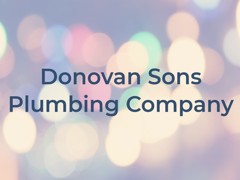 Donovan & Sons Plumbing Company