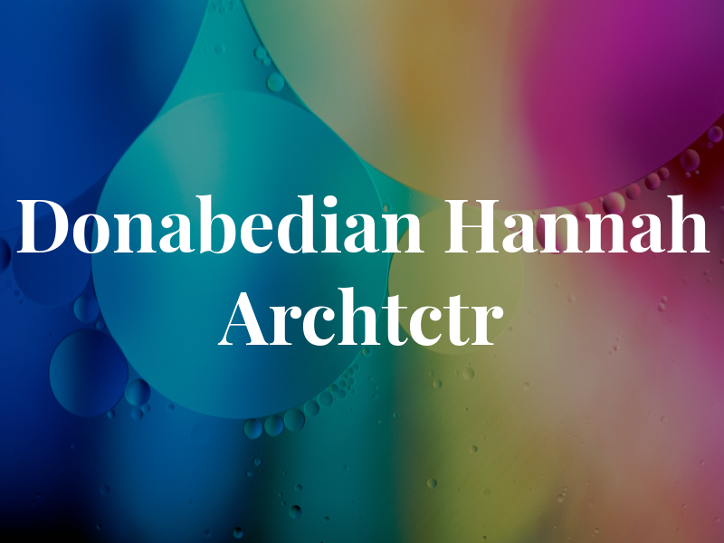 Donabedian & Hannah Archtctr