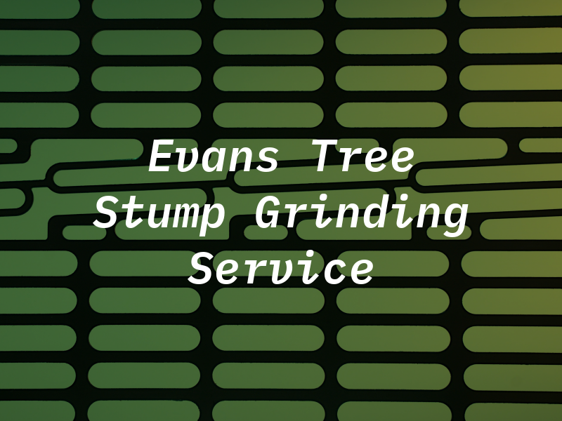 Evans Tree Stump Grinding Service