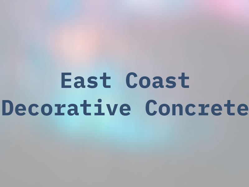 East Coast Decorative Concrete