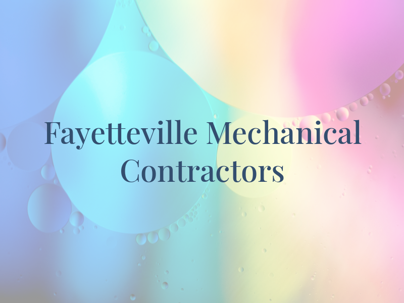 Fayetteville Mechanical Contractors
