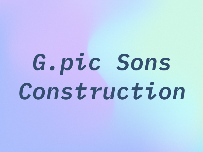 G.pic & Sons Construction Co