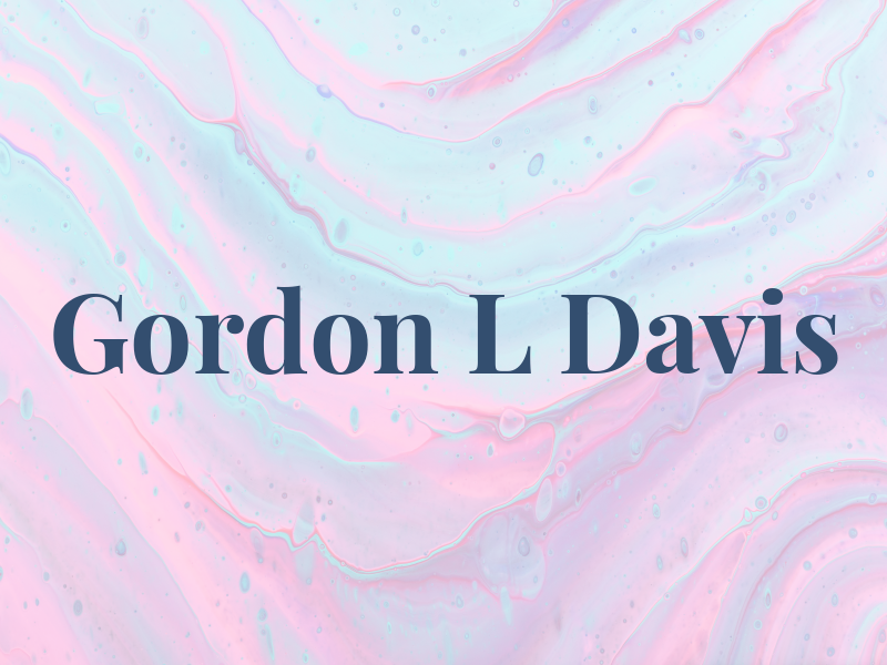Gordon L Davis