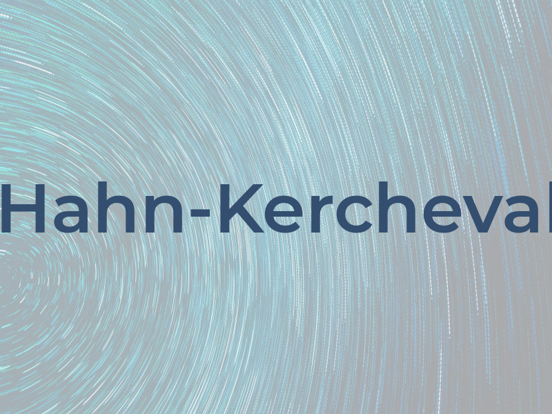Hahn-Kercheval