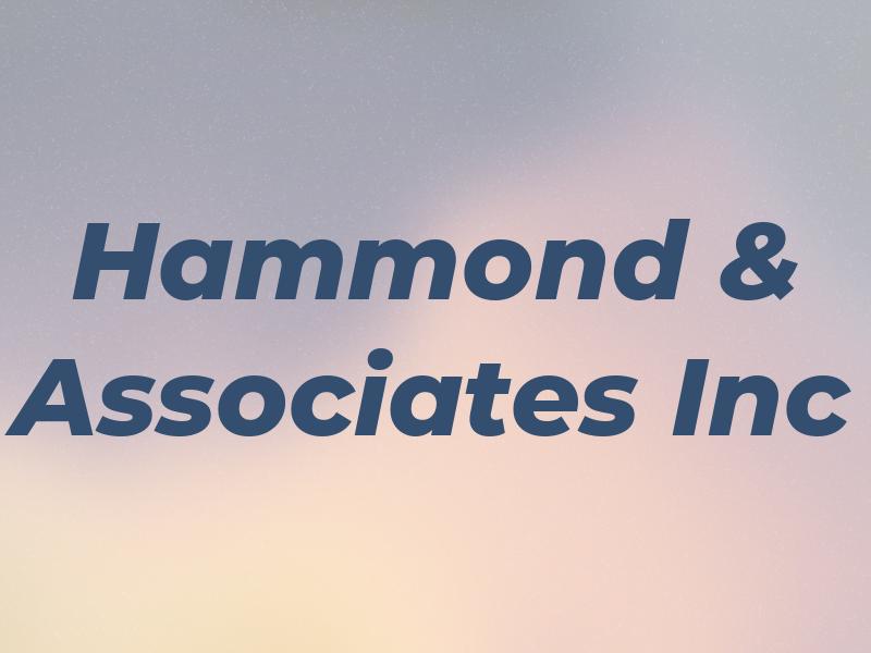 Hammond & Associates Inc