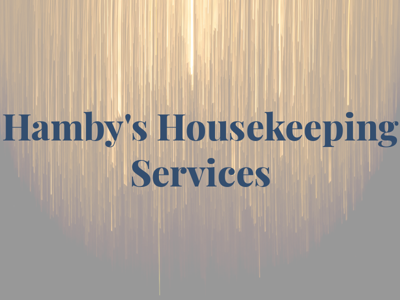 Hamby's Housekeeping Services