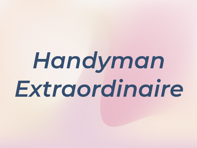 Handyman Extraordinaire