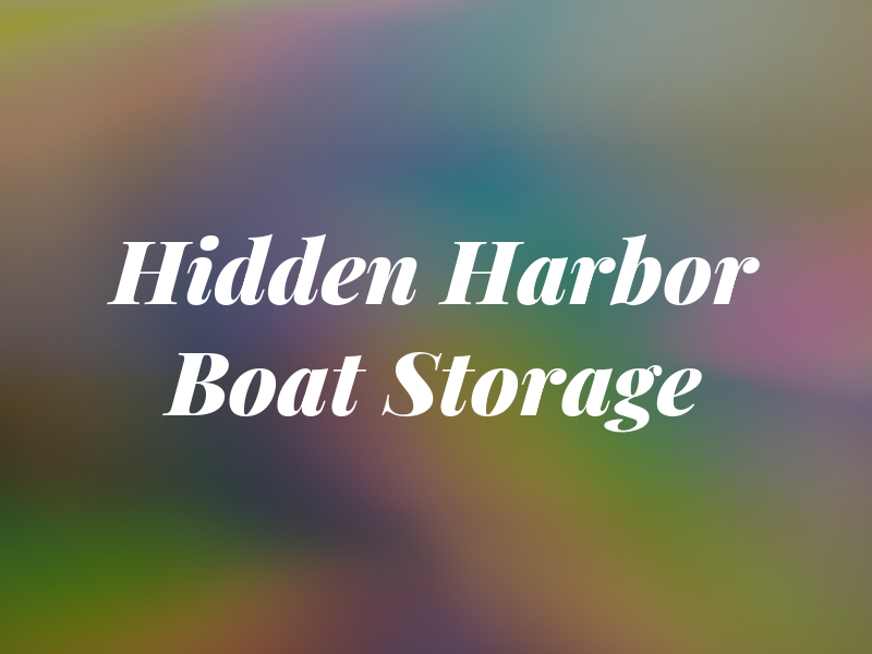 Hidden Harbor Boat and RV Storage