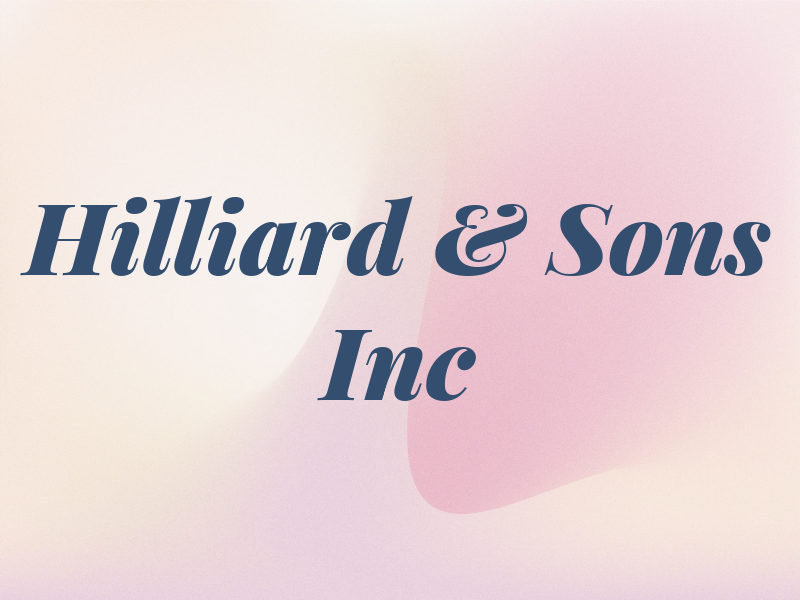 Hilliard & Sons Inc