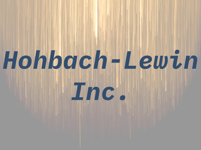 Hohbach-Lewin Inc.