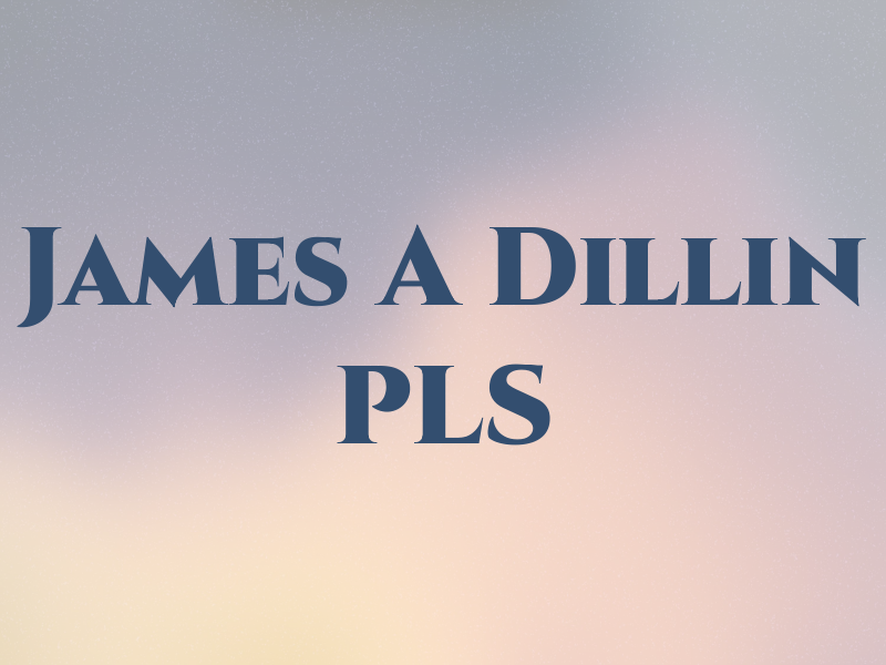 James A Dillin PLS