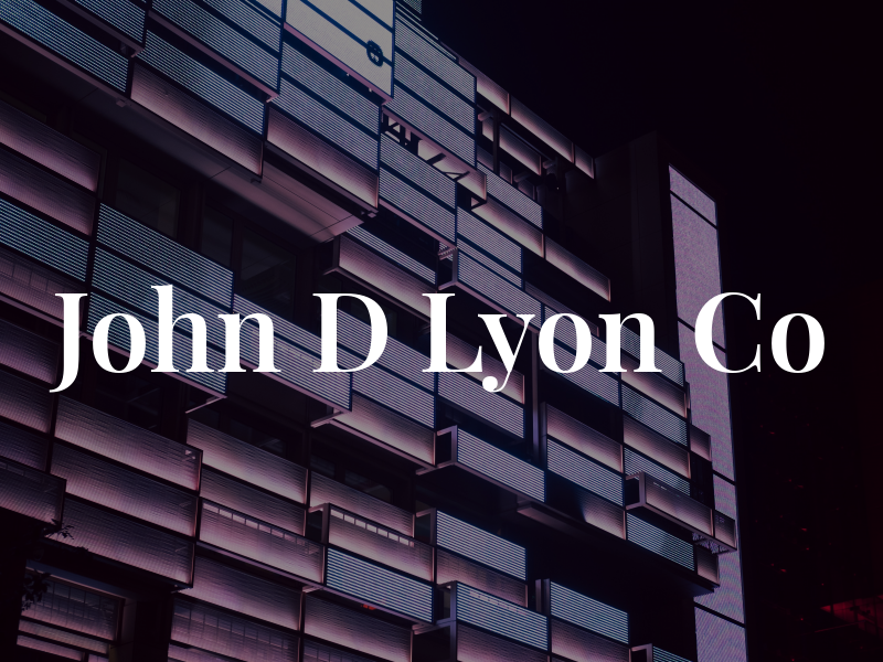 John D Lyon Co