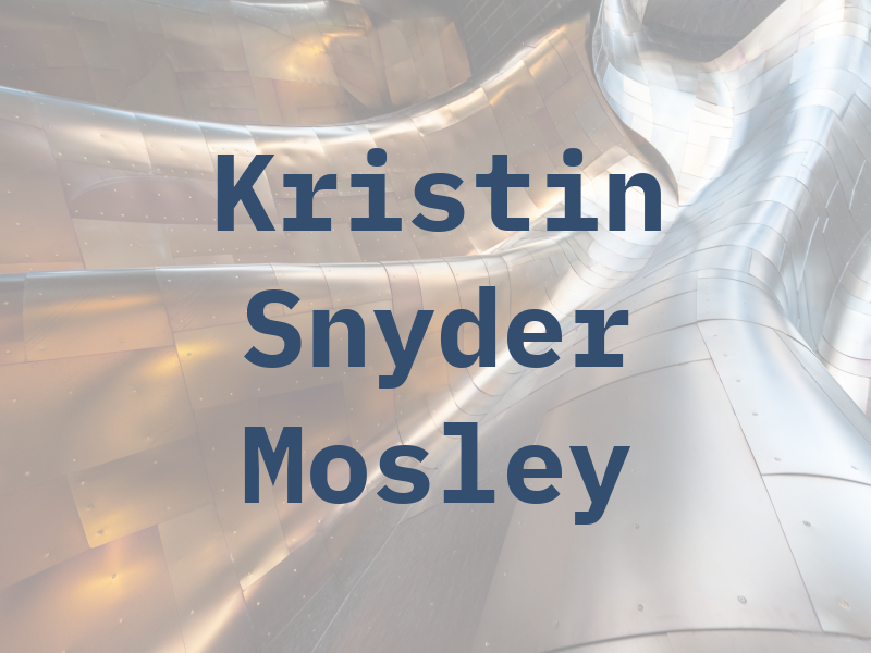 Kristin Snyder Mosley