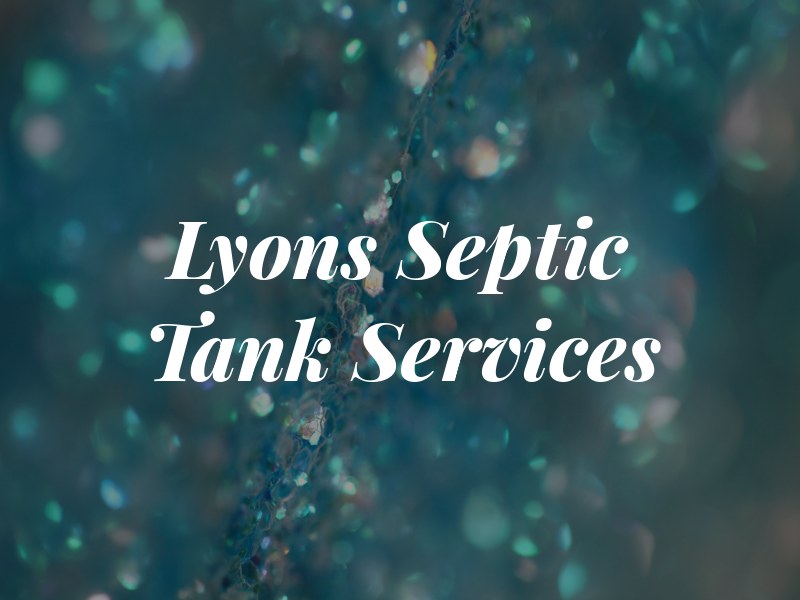 Lyons Septic Tank Services