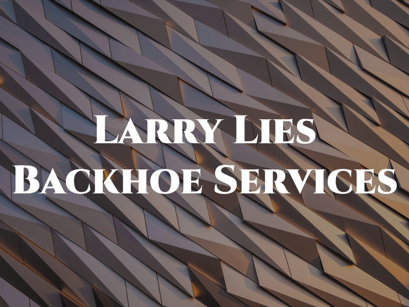 Larry Lies Backhoe Services