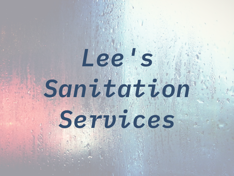 Lee's Sanitation Services