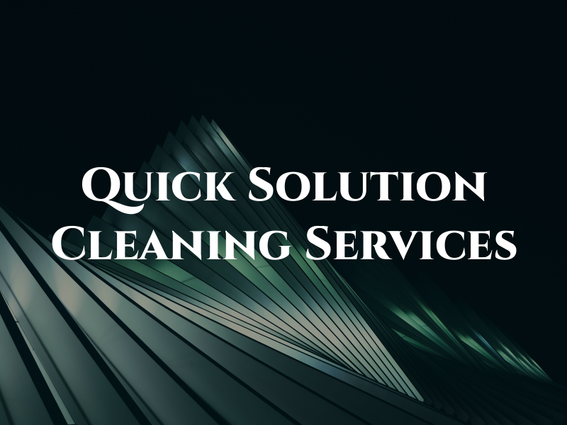 P & A Quick Solution Cleaning Services