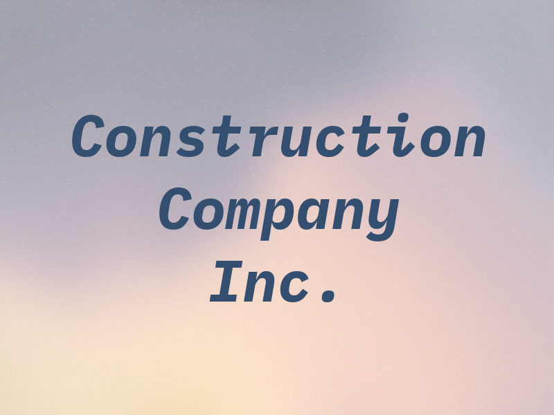 P & G Construction Company Inc.