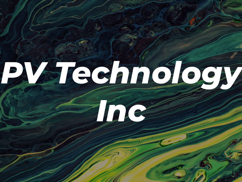 PV Technology Inc