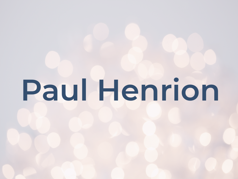 Paul Henrion