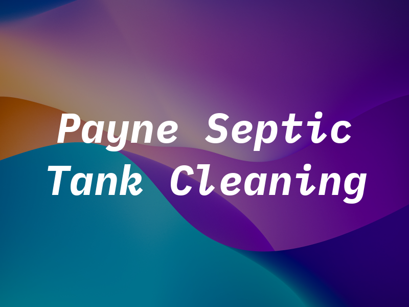 Payne Septic Tank Cleaning