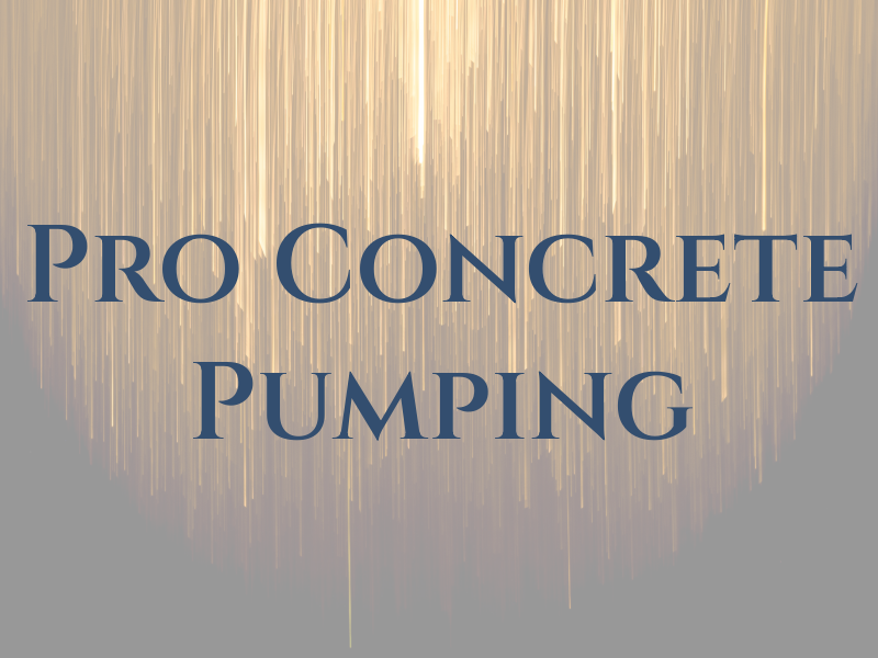 Pro Concrete Pumping