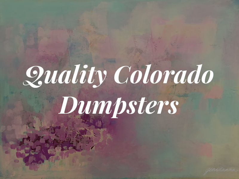 Quality Colorado Dumpsters