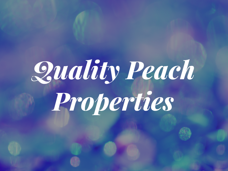 Quality Peach Properties