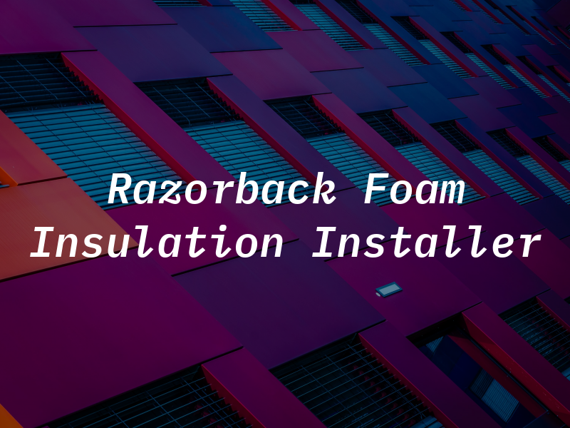 Razorback Foam Insulation Installer