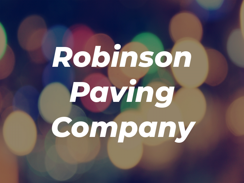 Robinson Paving Company AP1