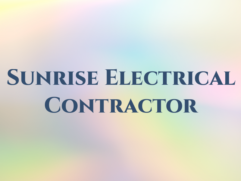 Sunrise Electrical Contractor Inc