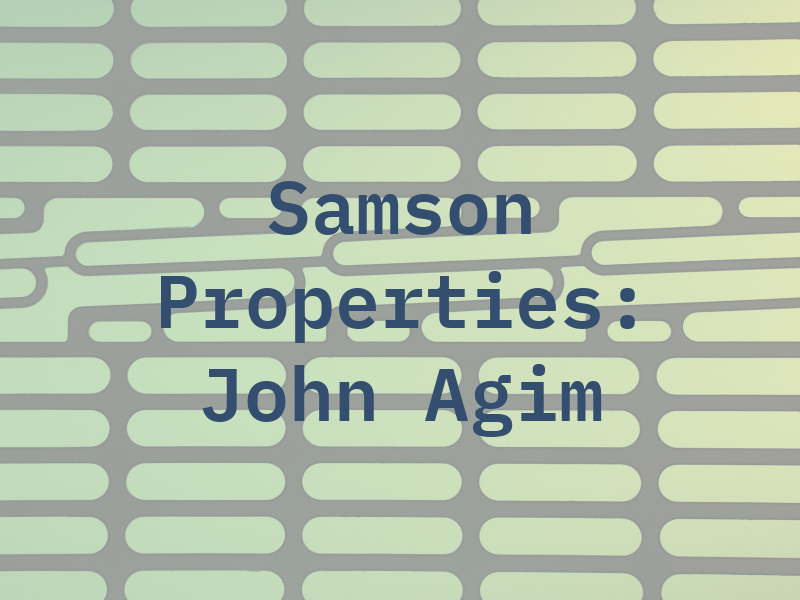 Samson Properties: John Agim