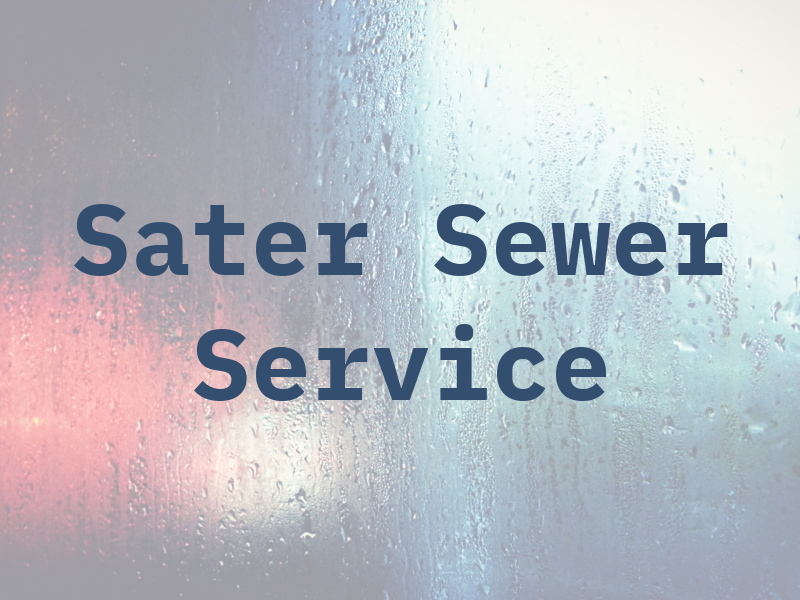 Sater Sewer Service