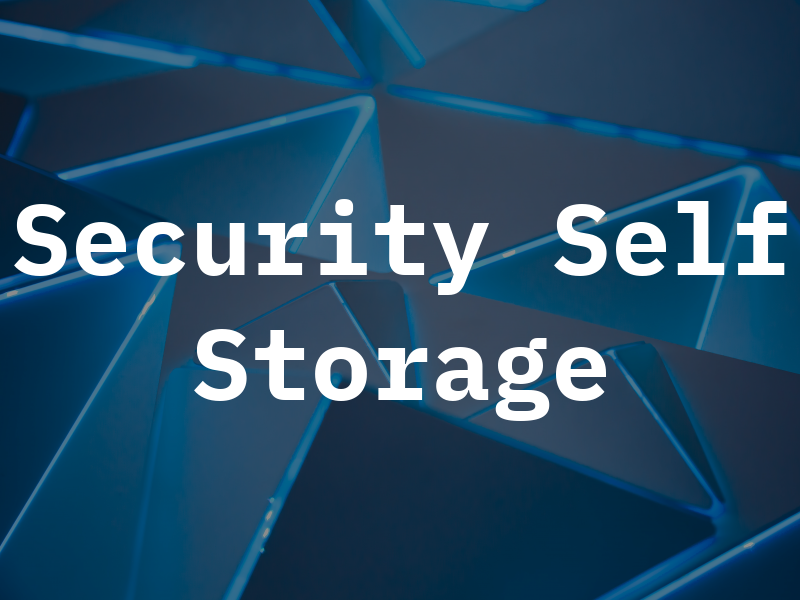 Security Self Storage